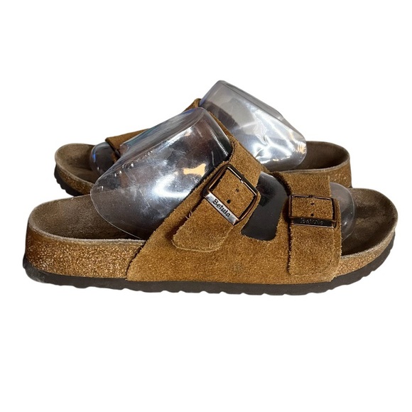 Birkenstock Shoes - BETULA Birkenstock Arizona Sandals Suede Sienna Brown Size 38 UNISEX L7 M5